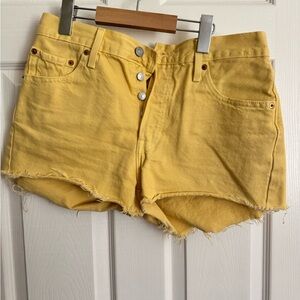 Levi's Yellow Jean Shorts for Women
